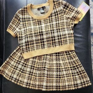 Crop Sweater And Skirt Set